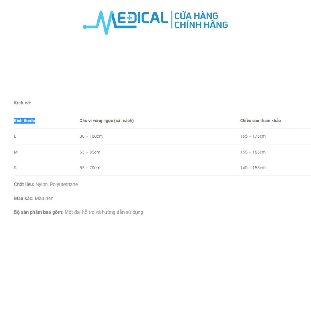Đai chống gù lưng cao cấp BONBONE PITA SAPO POSTURE màu đen - MEDICAL