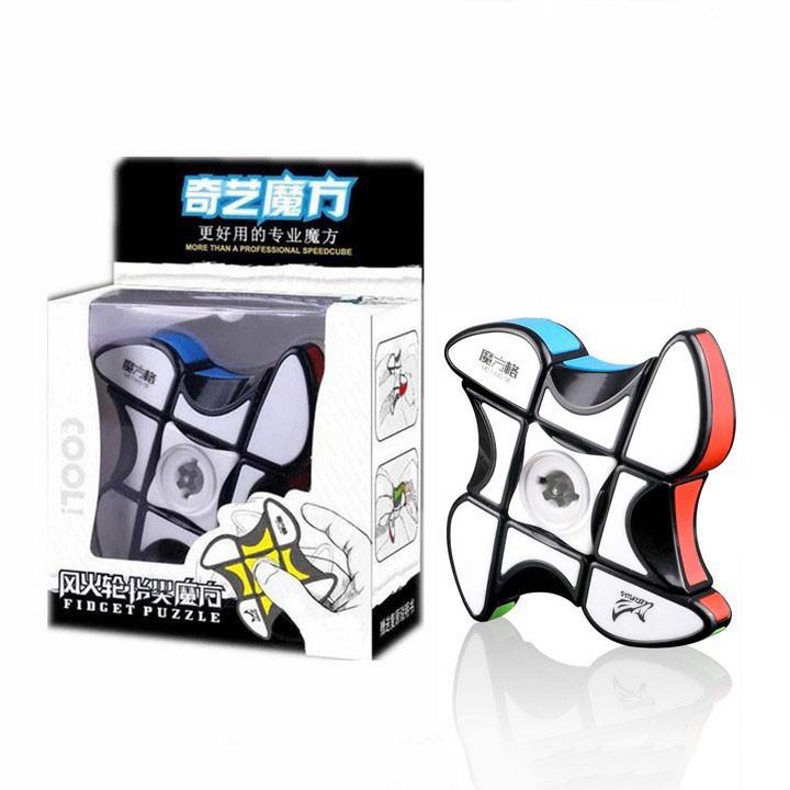 ✜✆Khối Rubik 1x3x3 kèm con quay Spinner