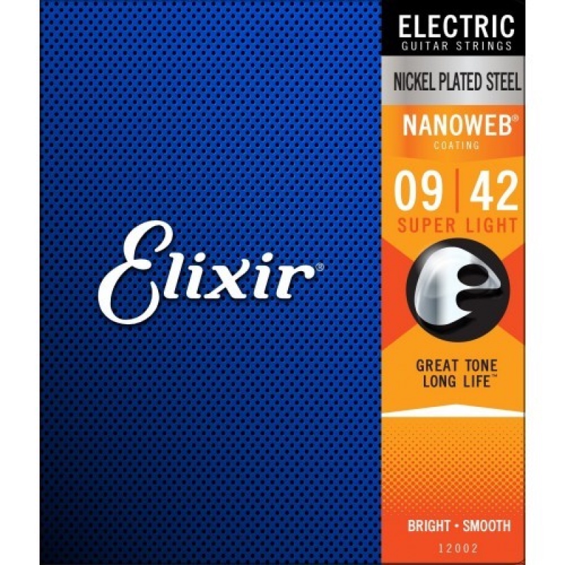 Elixir Polyweb 12000 12050 12077 Dây đàn guitar điện Phụ kiện thép mạ niken Nhạc acoustic