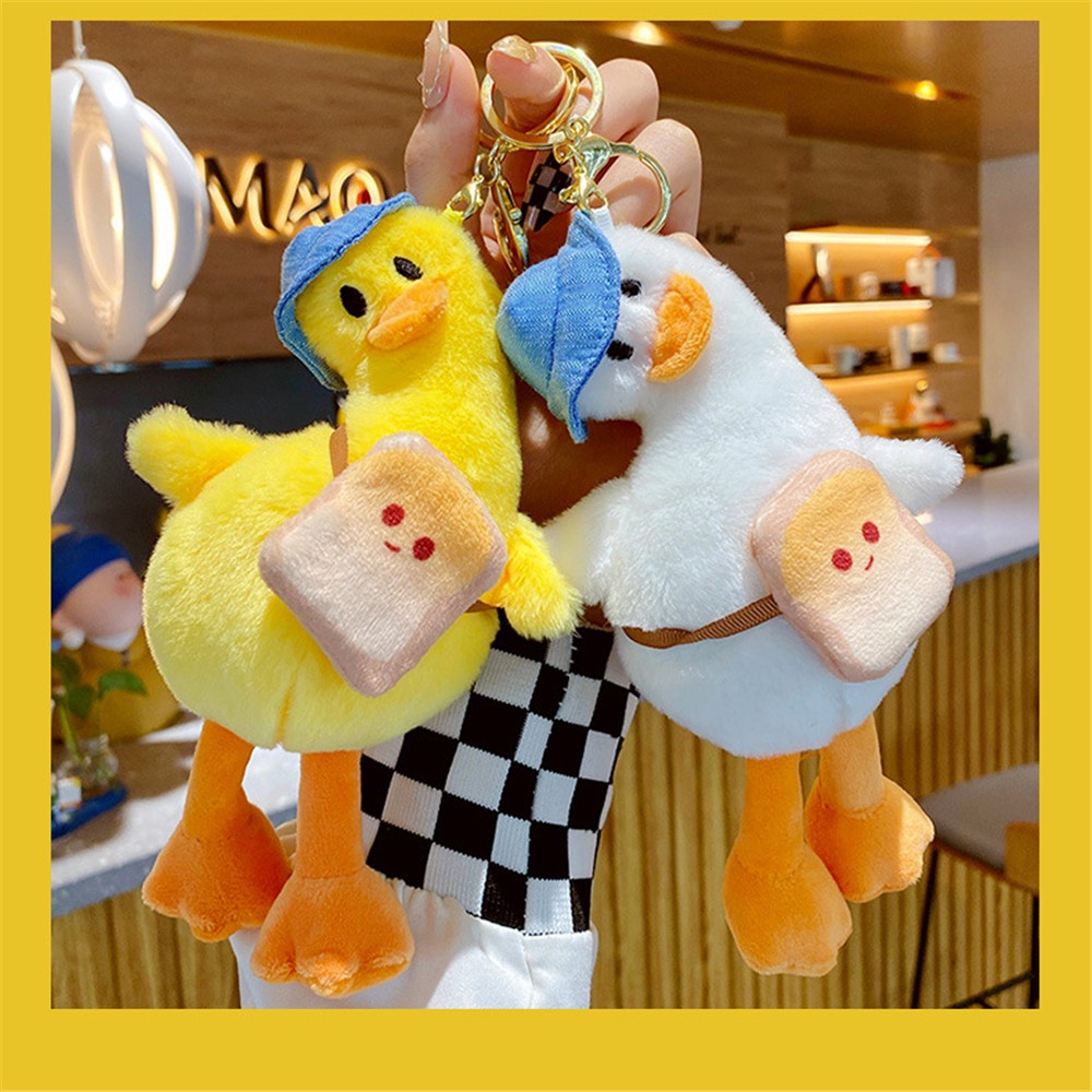 Móc Khóa Hình Vịt Nhồi Bông Dễ Thương Dùng Trang Trí Túi Xách