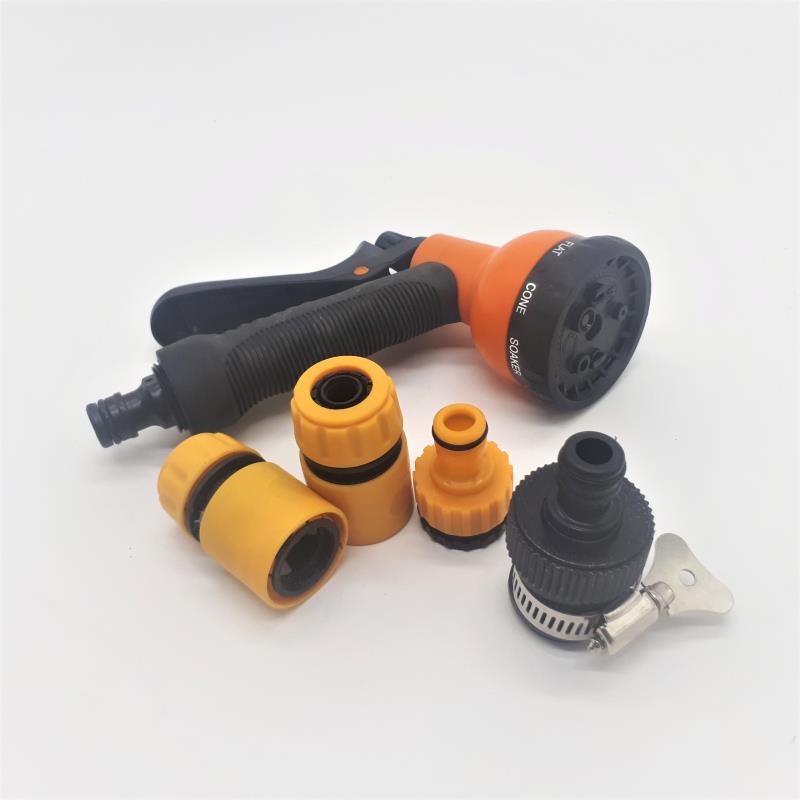 Bộ phụ kiện tưới cây, Rửa xe 8 chế độ VPN-5022, Bộ 5 món Vòi tưới cây 8 trong 1 Nối nhanh 12-16 mm