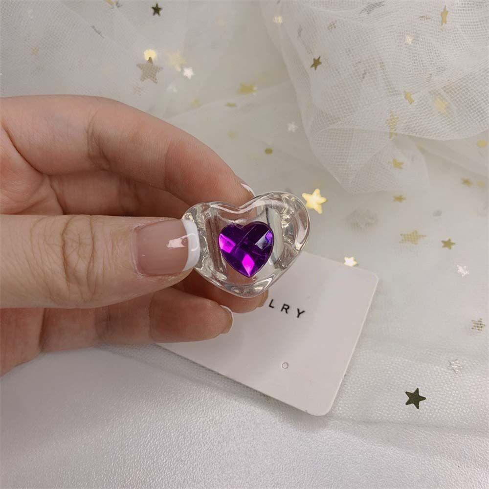 Mxbeauty Nhẫn Resin Trong Suốt Phong Cách Hàn Quốc Cho Nữ