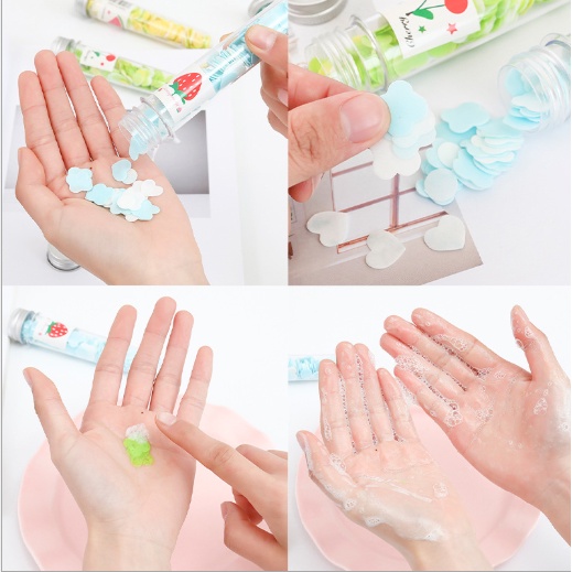 Xà Phòng Giấy Rửa Tay Hình Dễ Thương - Màu Ngẫu Nhiên