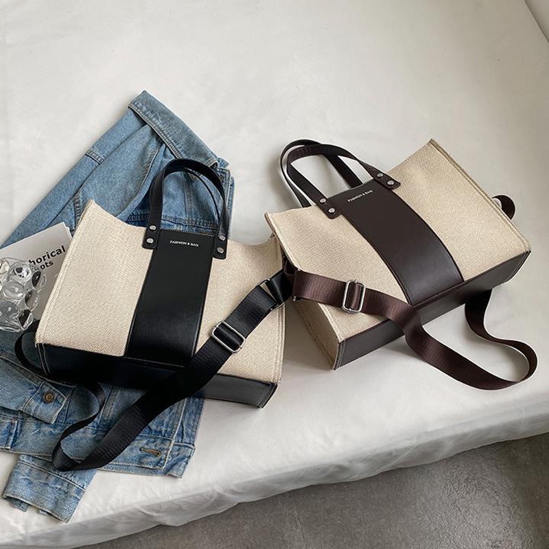 Túi Đeo Chéo Vai Bằng Vải Canvas Thời Trang Giản Dị Dành Cho Nữ