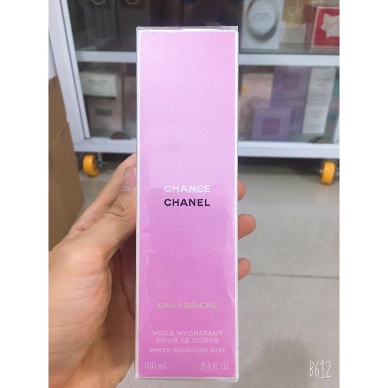 Xịt dưỡng thể Nước hoa Chanel Chance Eau Fraiche Sheer Moisture Mist 100ml