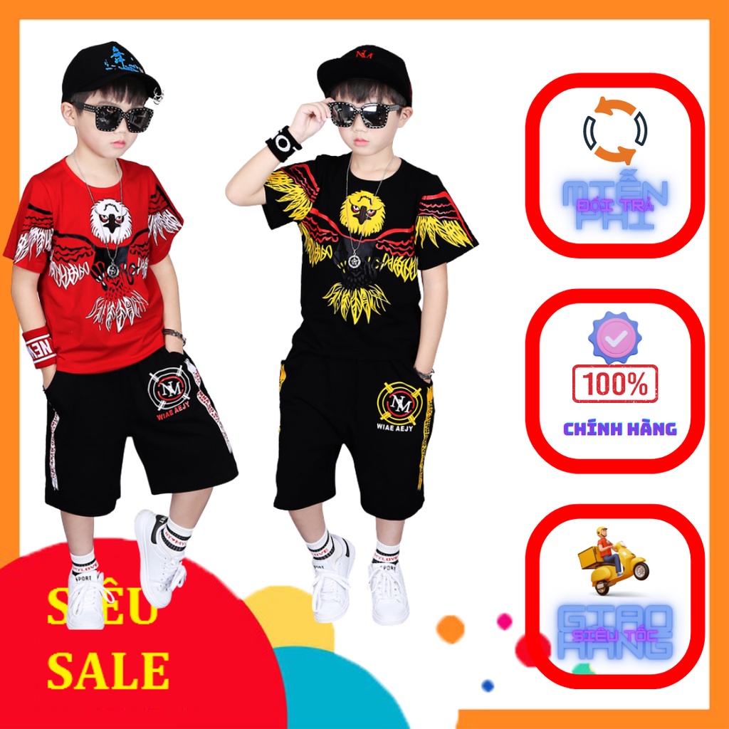 Đồ Bộ Bé Trai TiTi với Chất liệu vải mềm,co giãn thấm hút mồ hôi Phong cách Hàn Quốc cho bé từ 14Kg-