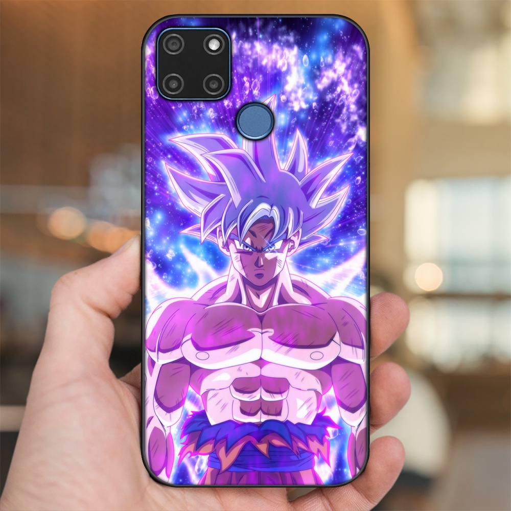 Ốp lưng Realme C12, C21Y viền đen in hình Goku Dragon Ball
