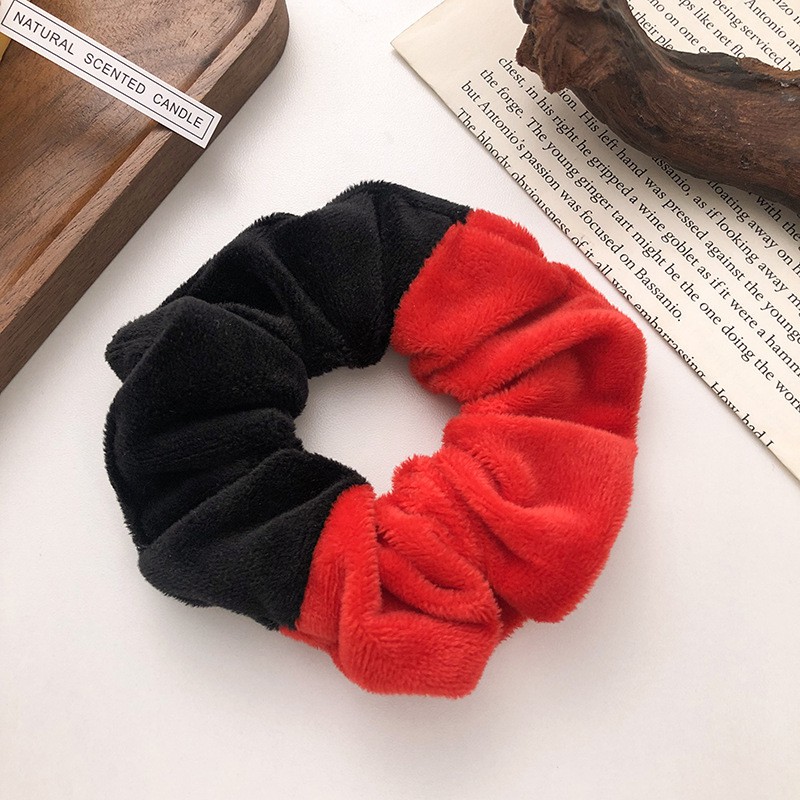 Dây buộc tóc Scrunchies vải lông mềm nhiều màu phụ kiện thời trang cho nữ 2021