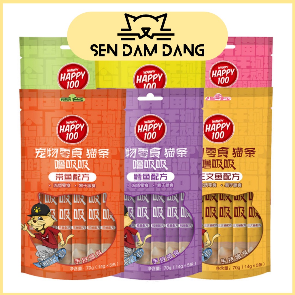 Súp Thưởng Happy 100 Cho Mèo - 14G