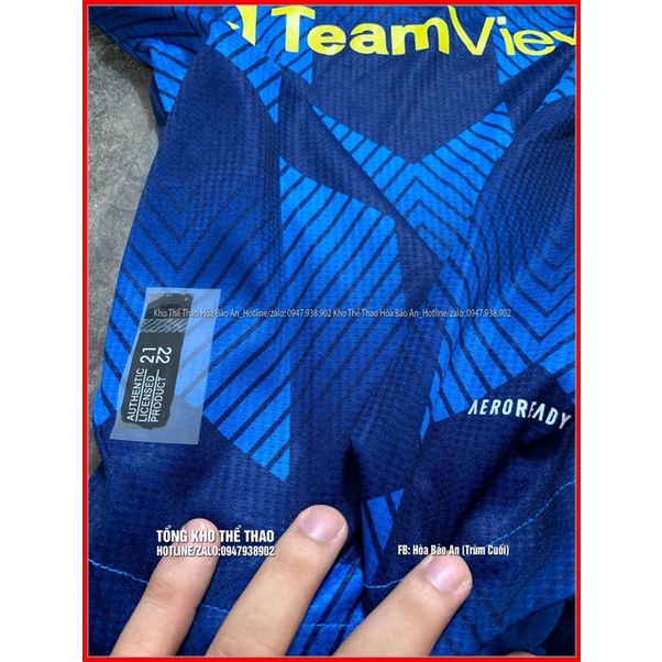 TeamView/Bộ quần áo đá banh ĐT M.U màu xanh dương mẫu mới nhất 2021/2022