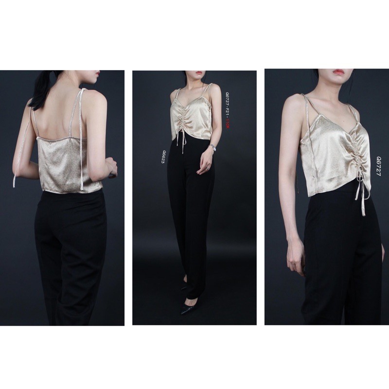 Áo Beo 2 Dây Satin Cột Nơ F21
