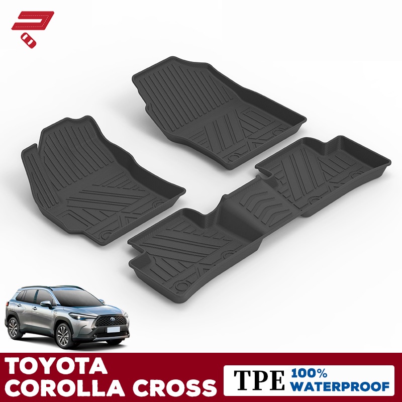 Thảm lót sàn cho Toyota Corolla Cross, Mazda CX5 khuôn đúc TPE (RY068)