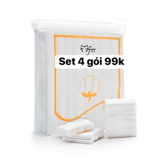 Bông tẩy trang 1 set 4 gói 105k