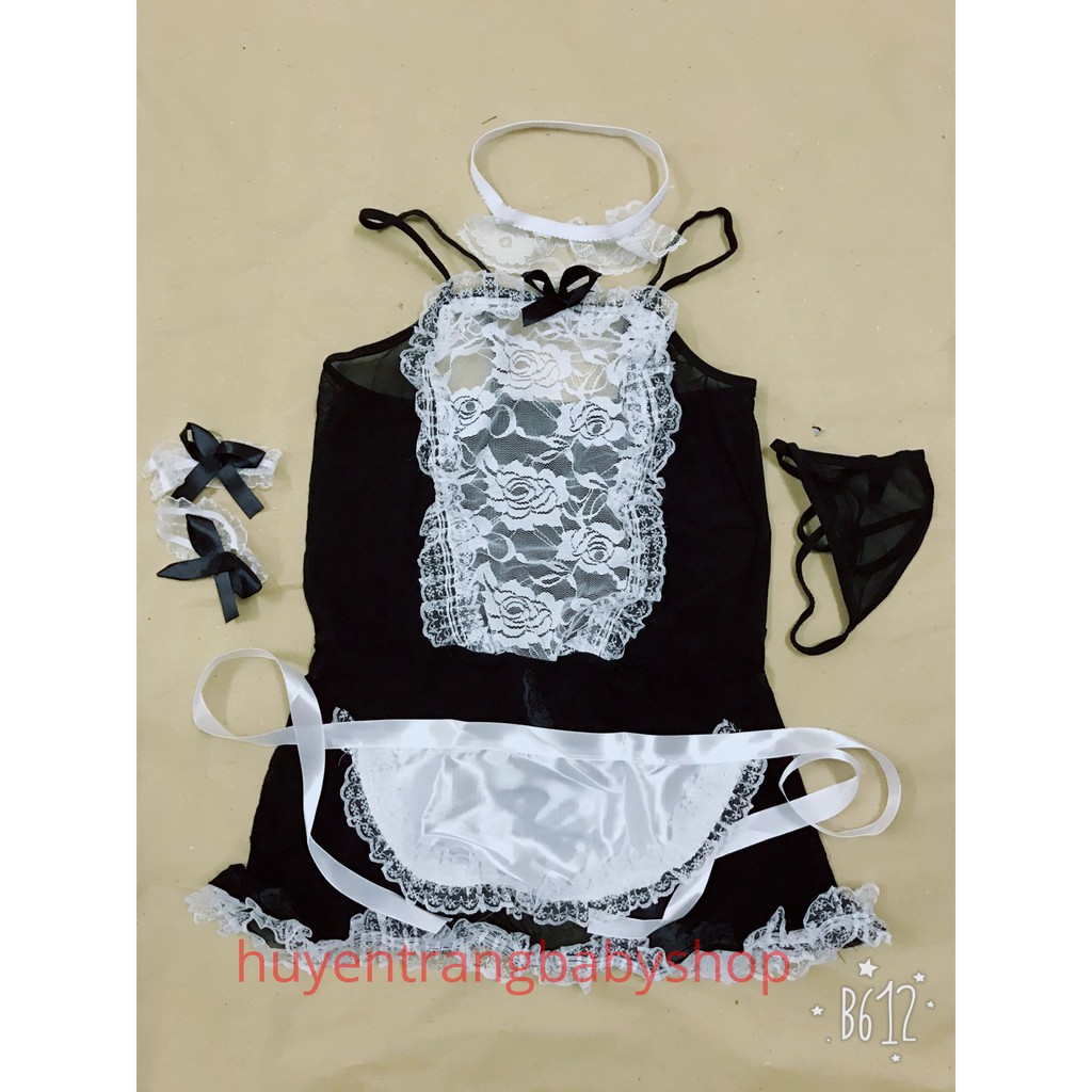 Cosplay cô gái nội trợ ( phụ kiện gồm 2 vòng chân , tạp dề, bờm vải, quần chip ) 1255 | BigBuy360 - bigbuy360.vn