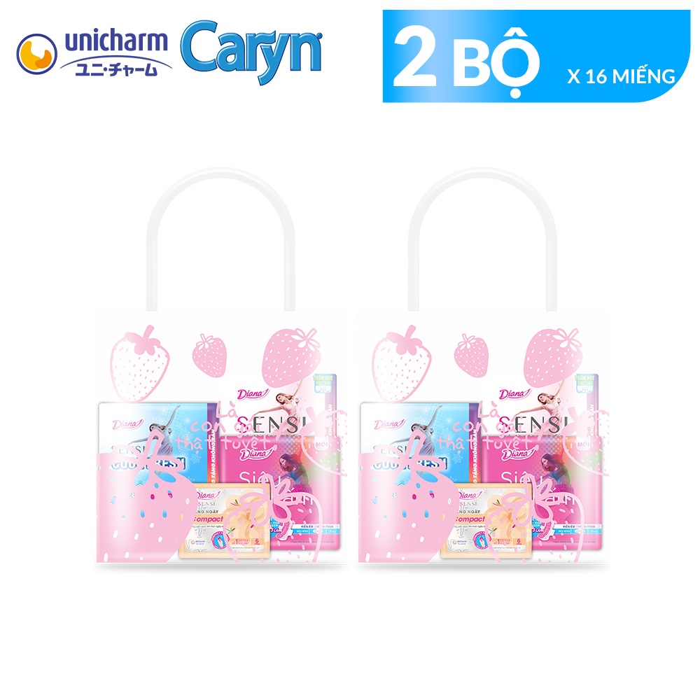 [GIFT] Combo 2 Túi bộ quà Diana Siêu thấm &amp; Sensi 16 miếng/Bộ