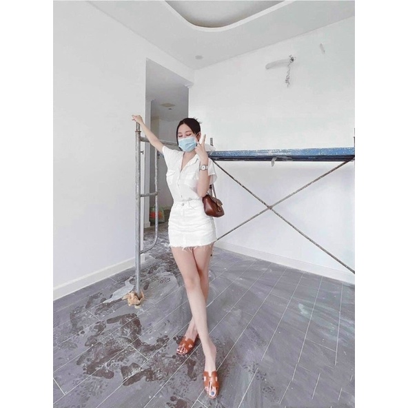 ÁO SƠ MI TRẮNG CỘC TAY TÚI NẮP MS10028