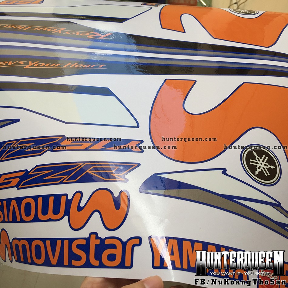 Tem Exciter 150. Tem rời Movistar cam. Dán xe xanh GP. Xe màu khác vui lòng inbox