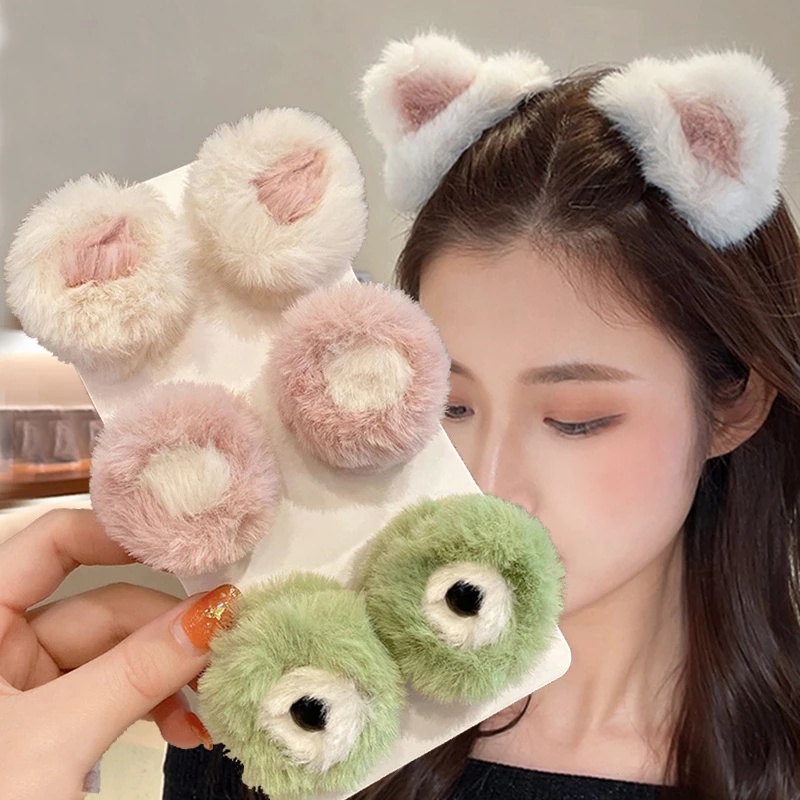 1 Cặp Kẹp Tóc Tai Thỏ Dễ Thương Cho Nữ