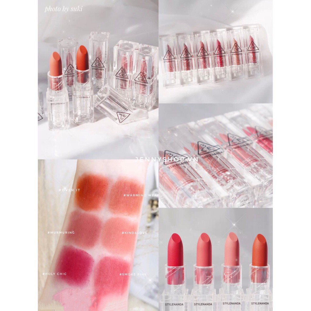 Son Thỏi Lì Vỏ Trong 3ce Soft Matte Lipstick Clear Layer Edition