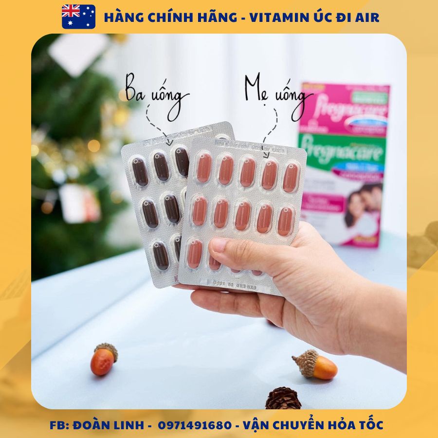Vitamin Pregnacare Him and Her Conception tăng khả năng thụ thai cho 2 vợ chồng, Hàng chuẩn uk đi air,