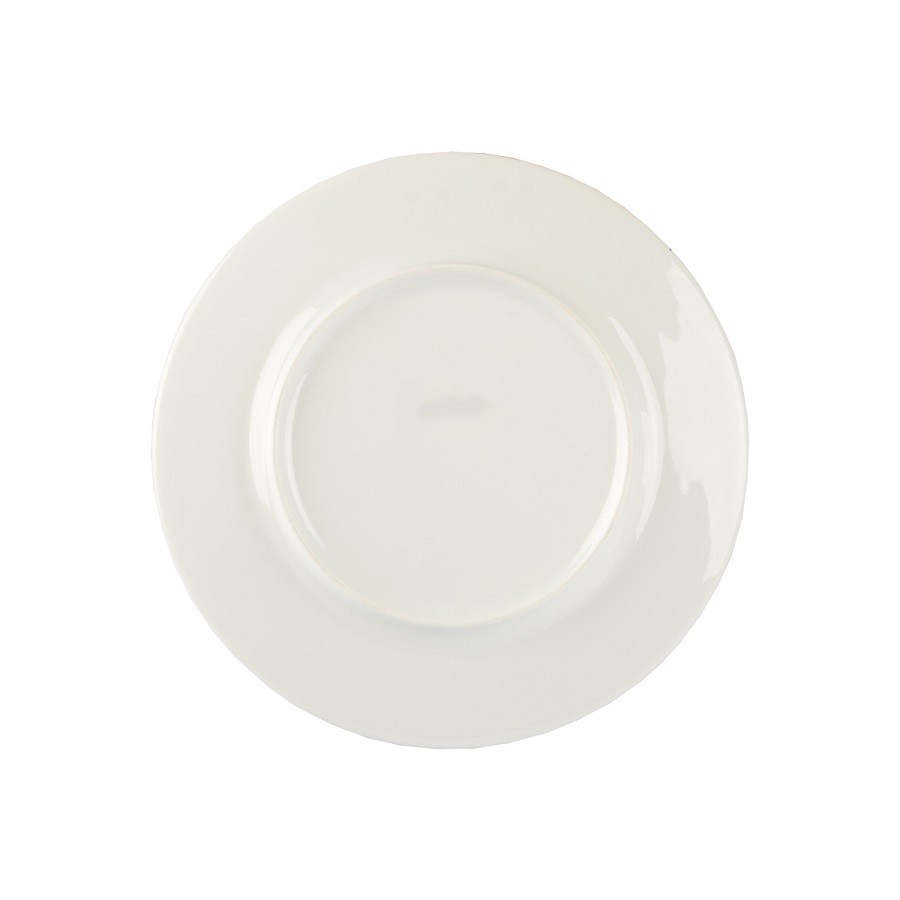 Đĩa sứ FLORIST cỡ trung, màu trắng viền trang trí hoa văn | Index Living Mall -  Phân phối độc quyền tại Việt Nam