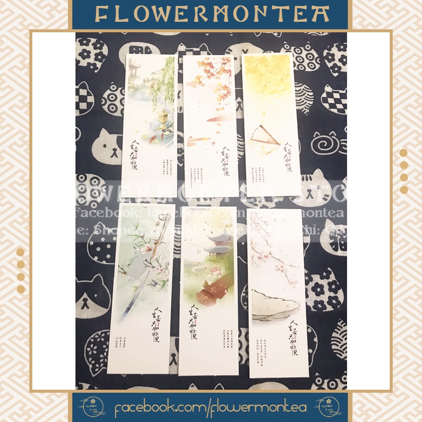 Set 6 Thẻ Đánh Dấu Sách | Bookmark Giấy - Nhân Sinh Nếu Như Lần Đầu Gặp Gỡ