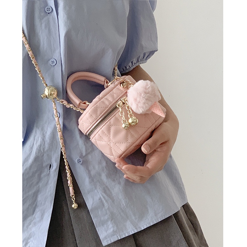 Fanli Túi Xách Da Đeo Vai Hình Vuông Cỡ Nhỏ Phối Dây Đeo Sợi Xích Thời Trang Chất Lượng Cao Cho Nữ