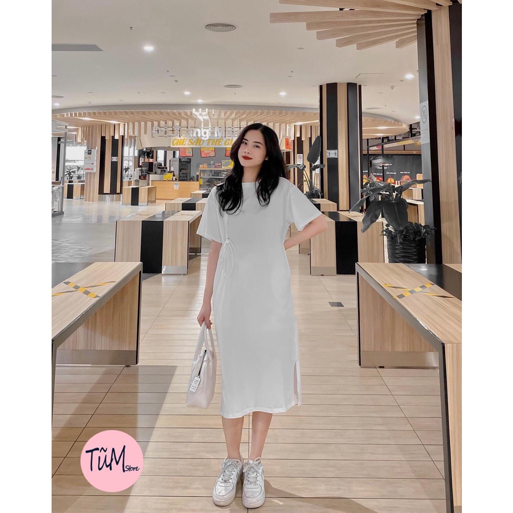Váy xuông form rộng basic trơn 2 màu