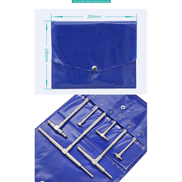 Bộ 6 Đồng Hồ Đo Lỗ Bên Trong 8-150mm