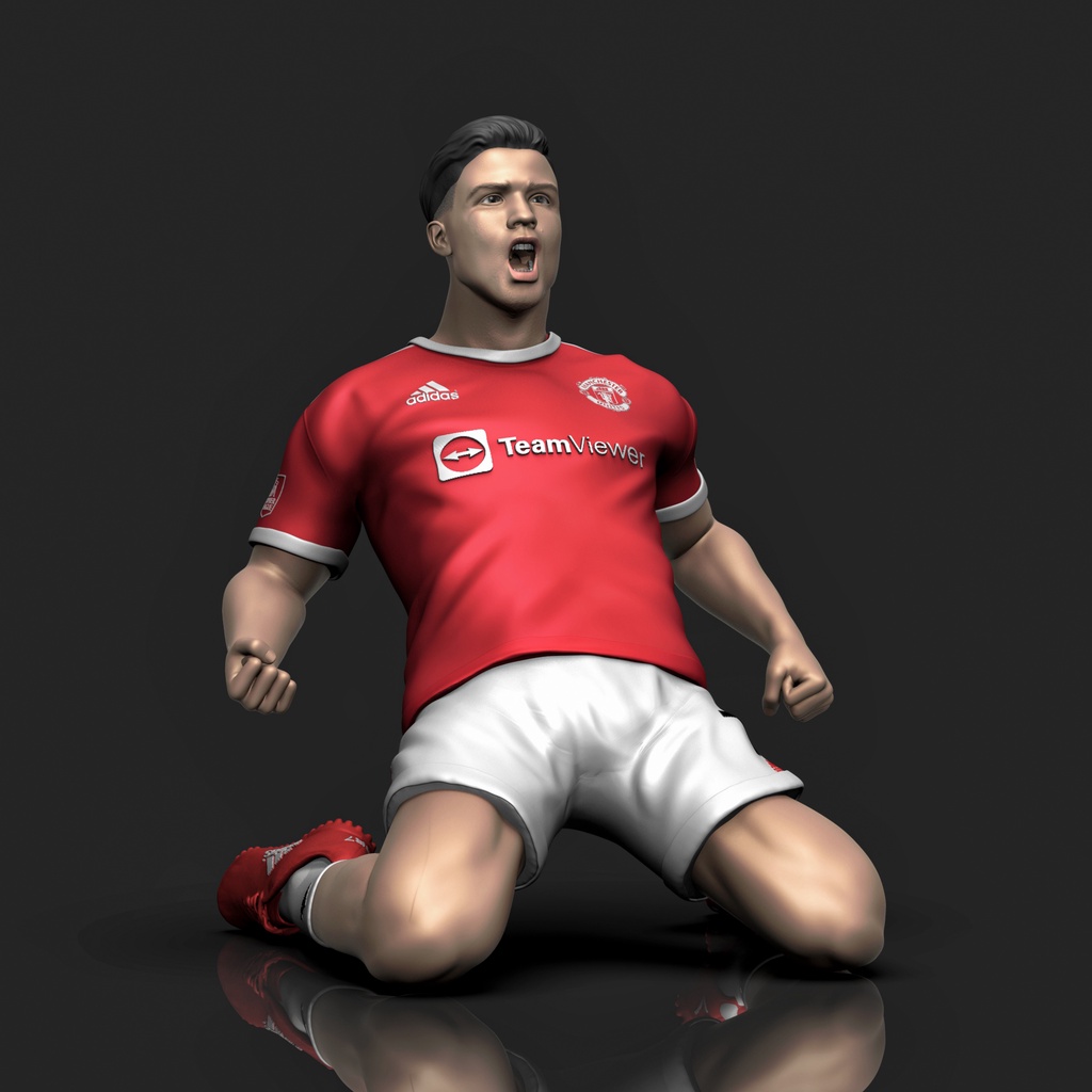 Mô Hình Cristiano Ronaldo Celebrate 2 Bằng Chất Liệu Nhựa Resin - Cao 12 cm