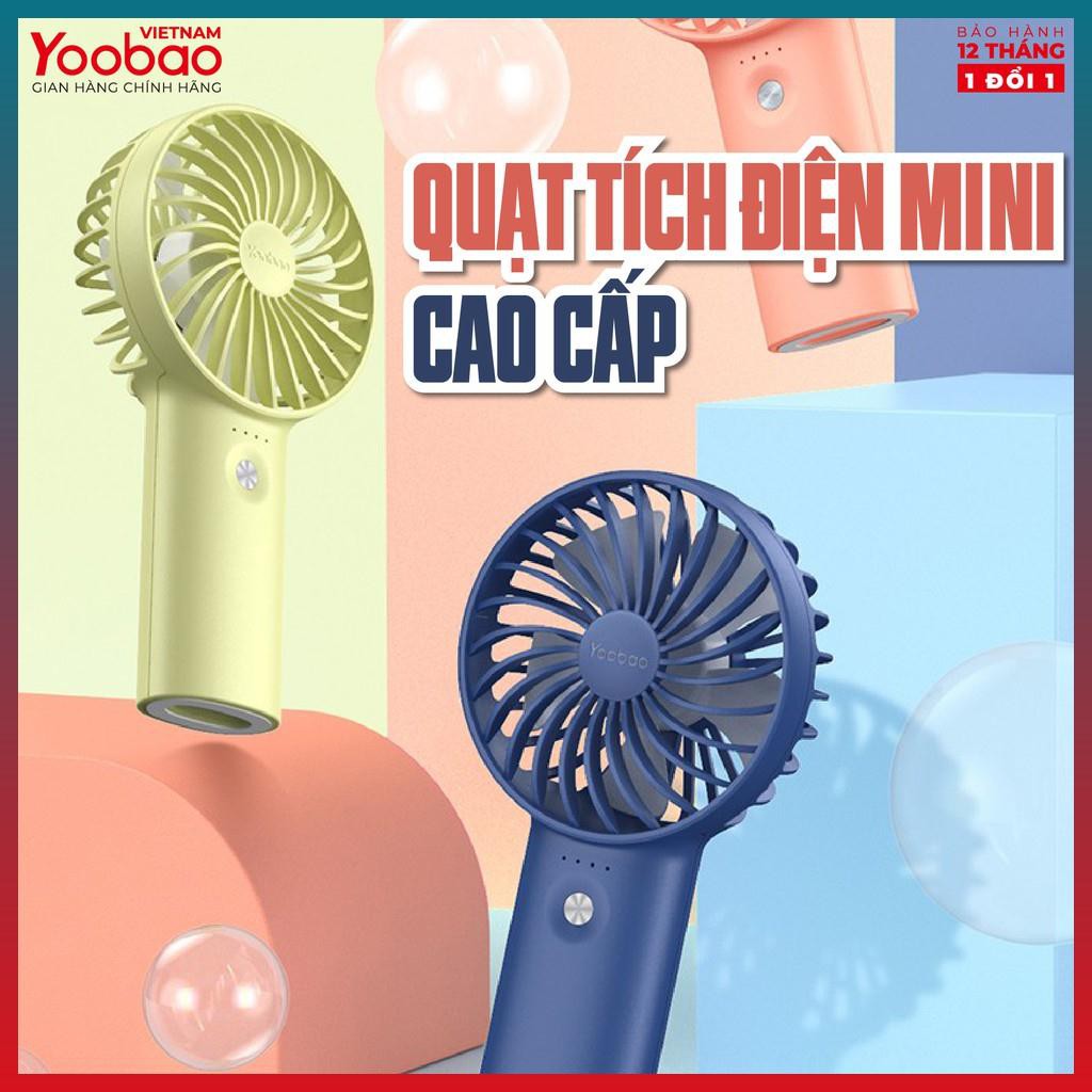 Quạt Mini - Quạt sạc mini để bàn làm việc YOOBAO F3 3 cấp độ gió, thiết kế nhỏ gọn, chống trơn trượt: Bảo hành 12 tháng | BigBuy360 - bigbuy360.vn