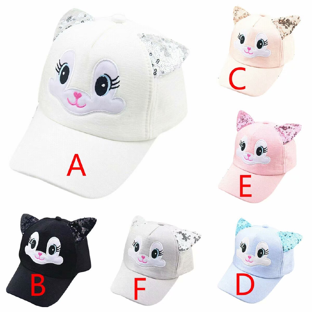 Mũ lưỡi trai đính tai mèo dễ thương cho bé