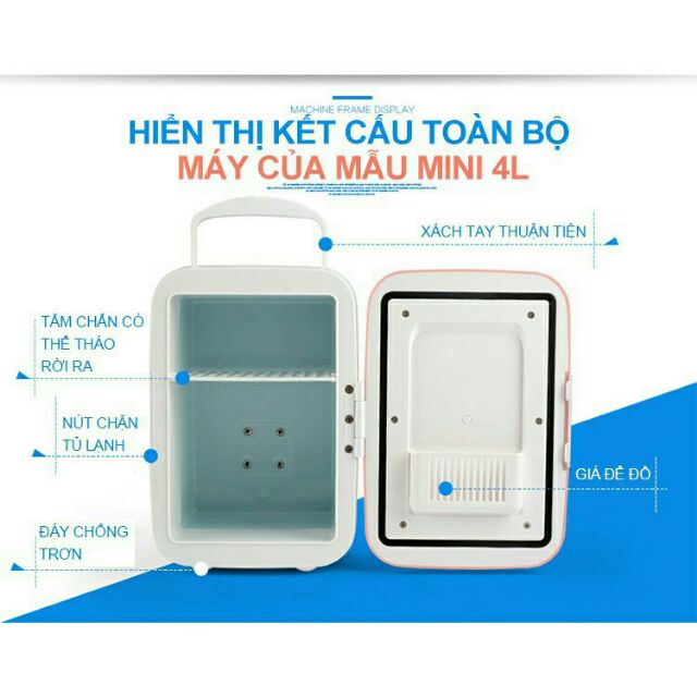 TỦ LẠNH MINI 4 LÍT DÙNG CHO ÔTÔ VÀ GIA ĐÌNH