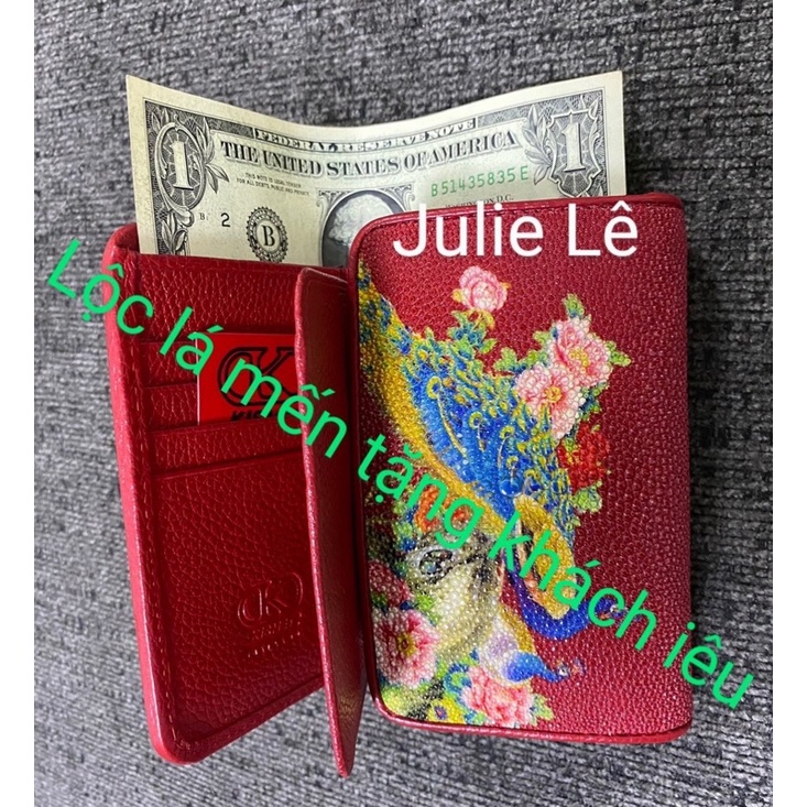 Ví mini gấp 3 Kismet da đuối thật