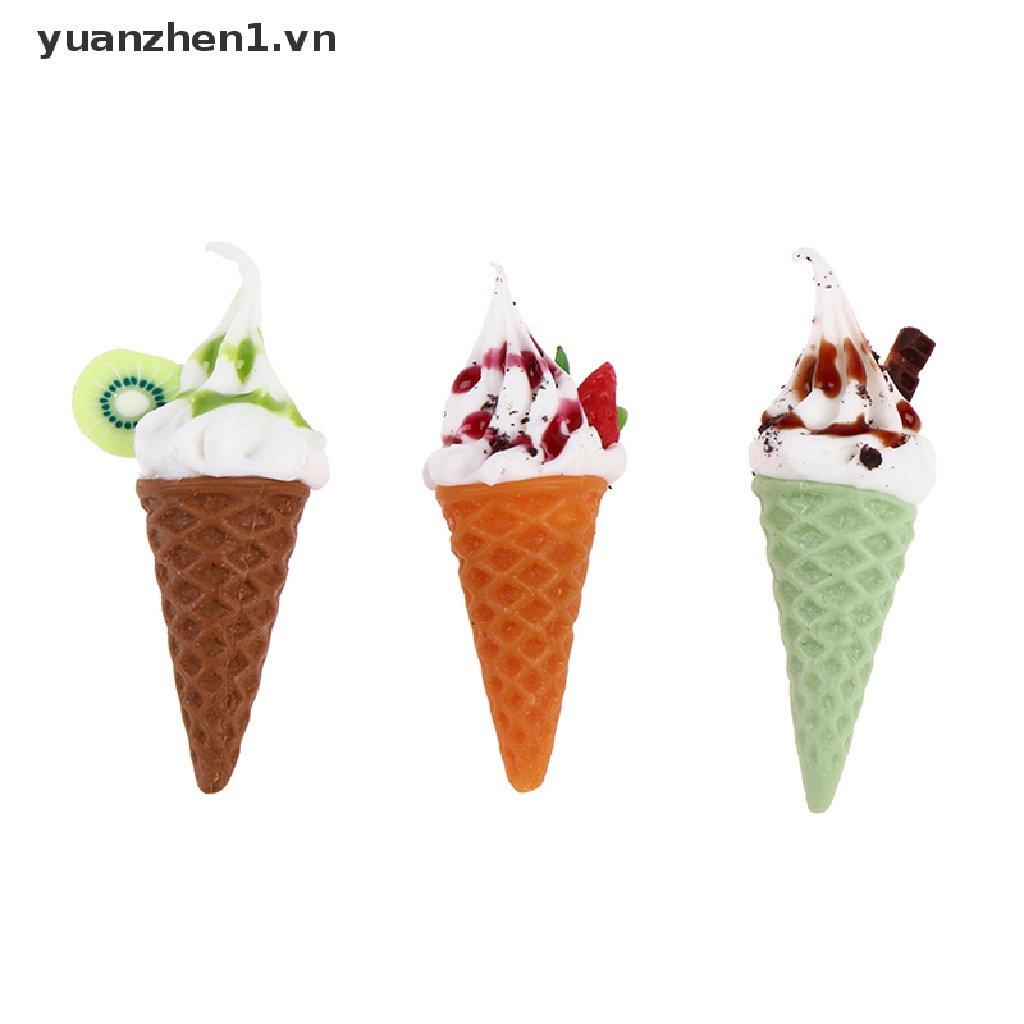 Zheng Nhà Búp Bê Đồ Chơi Thực Phẩm Và Cây Kem Mini Mô Phỏng Phong Cảnh Mini cone