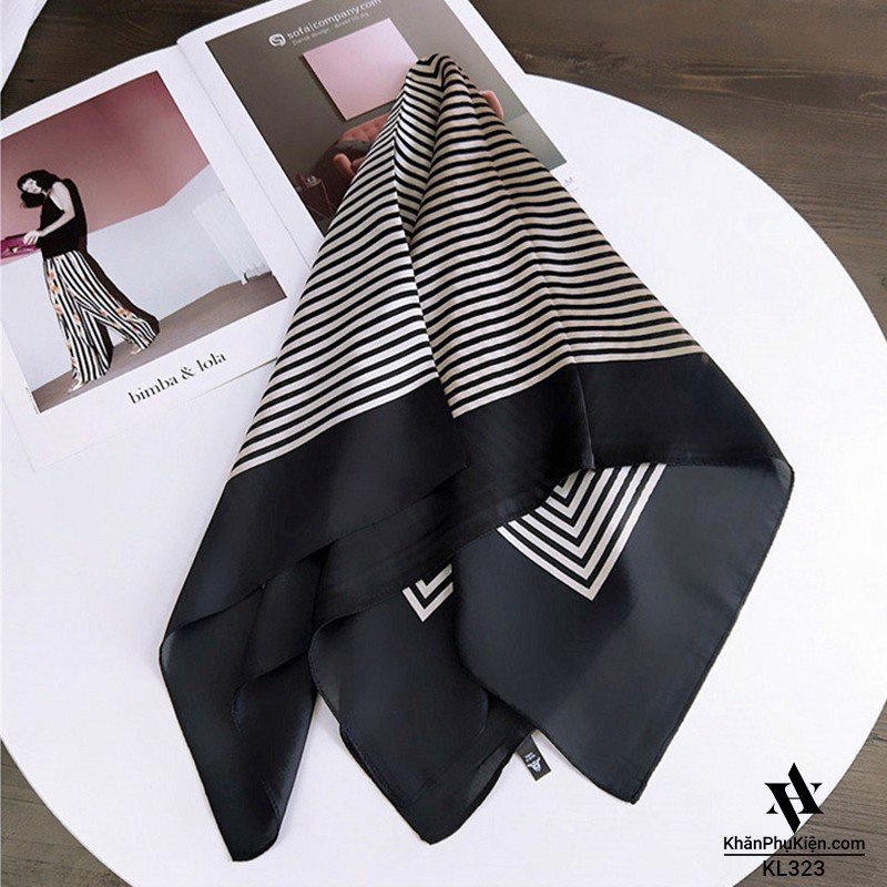 Khăn bandana quấn làm áo Blackpink cao cấp 70 70x70cm turban lụa vuông quàng cổ quấn tóc nữ đẹp