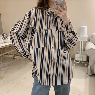Áo Sơ Mi Nữ Oversize Kẻ Sọc 40855