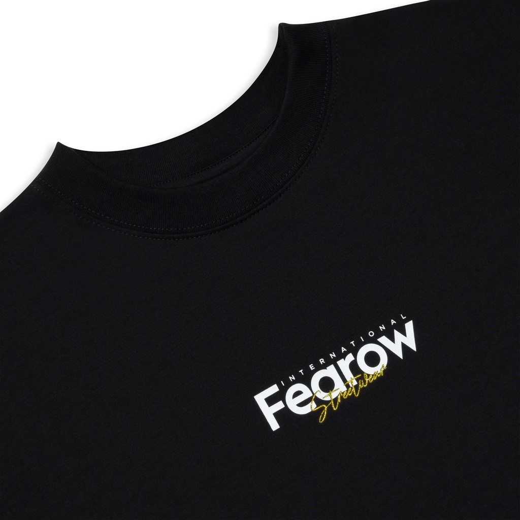 Áo thun nam nữ local brand unisex Fearow Multifont / Màu Đen - FW161