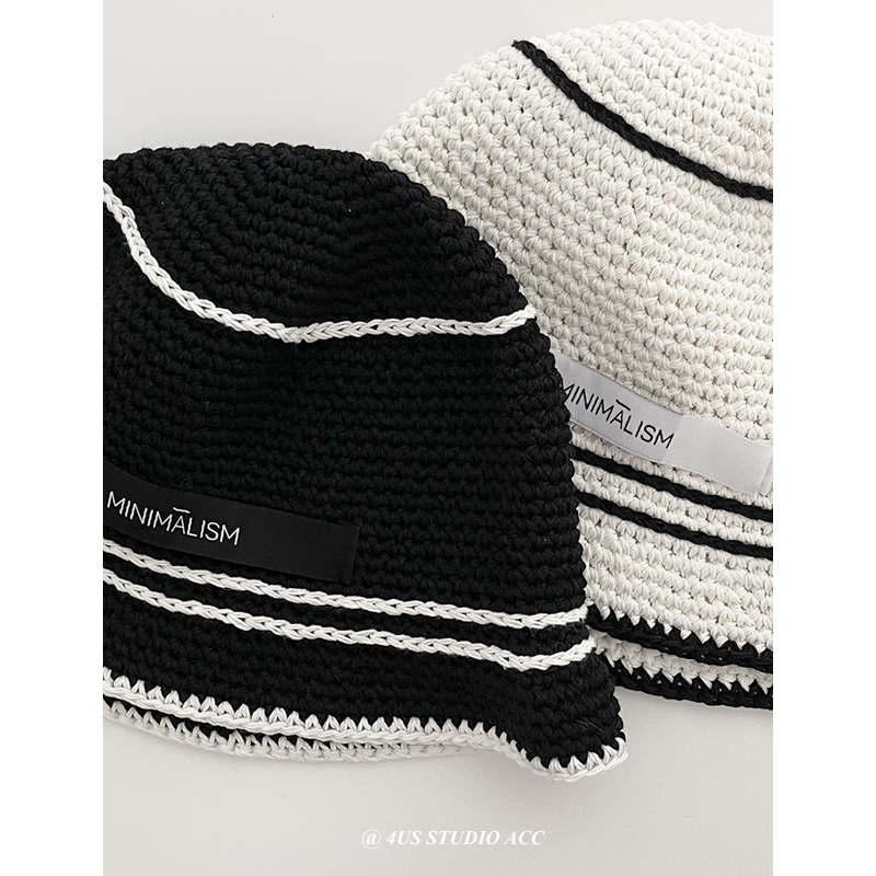 Mũ Bucket Đan Tay Phong Cách Hàn Quốc Cho Nam Nữ