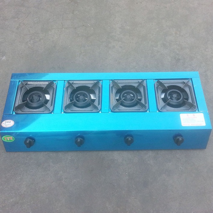 Bếp gas 4 họng - 4 cửa ngang chuyên mì cay, bánh xèo