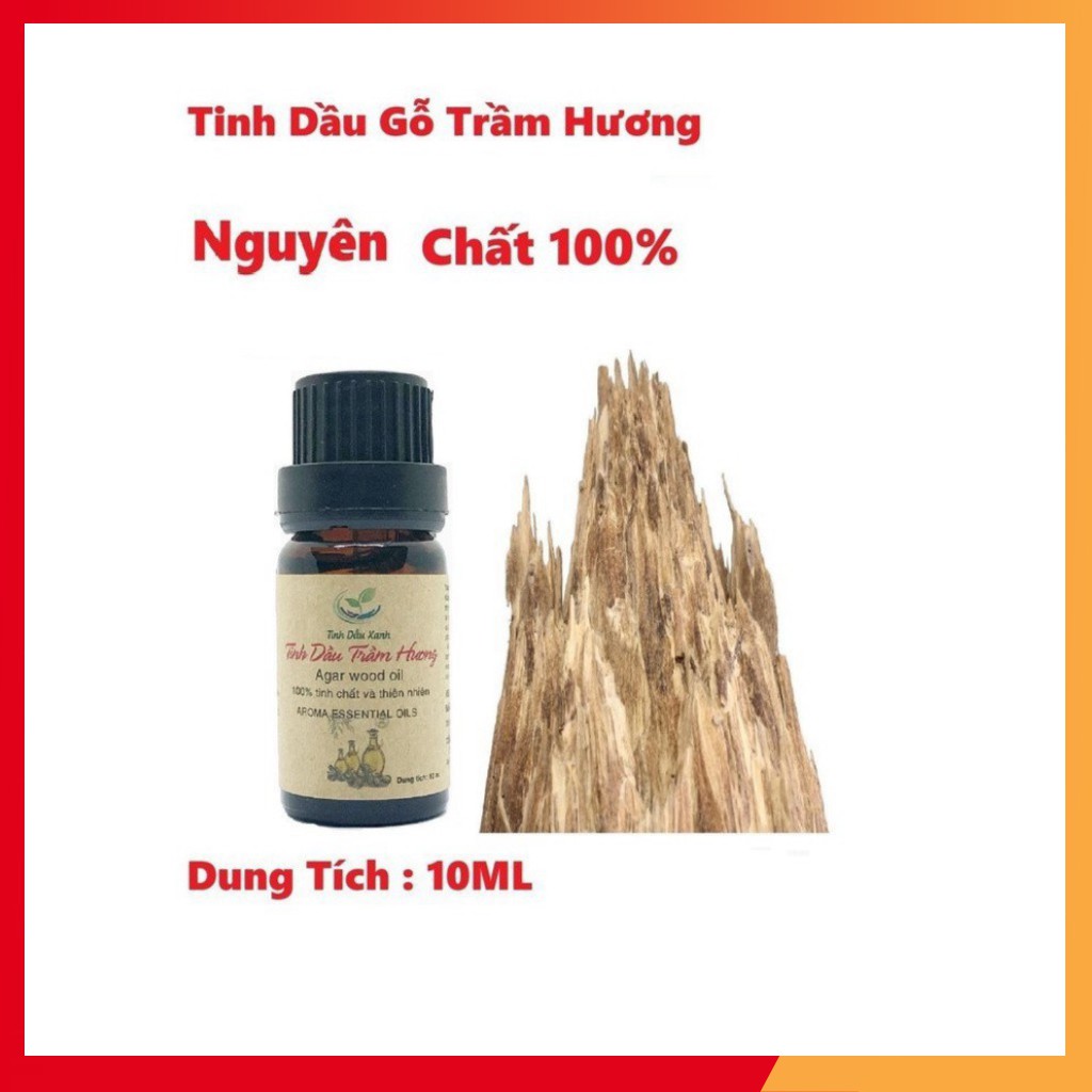 Tinh dầu gỗ trầm hương tác dụng dưỡng da,an thần,thanh lọc không khí,khử mùi ẩm mốc Nguyên Chất Tinh Dầu Xanh 10ml