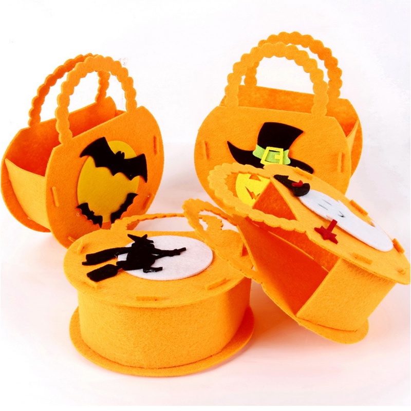 1Pc Halloween Loot Party Pumpkin Trick or Treat Tote stunninging