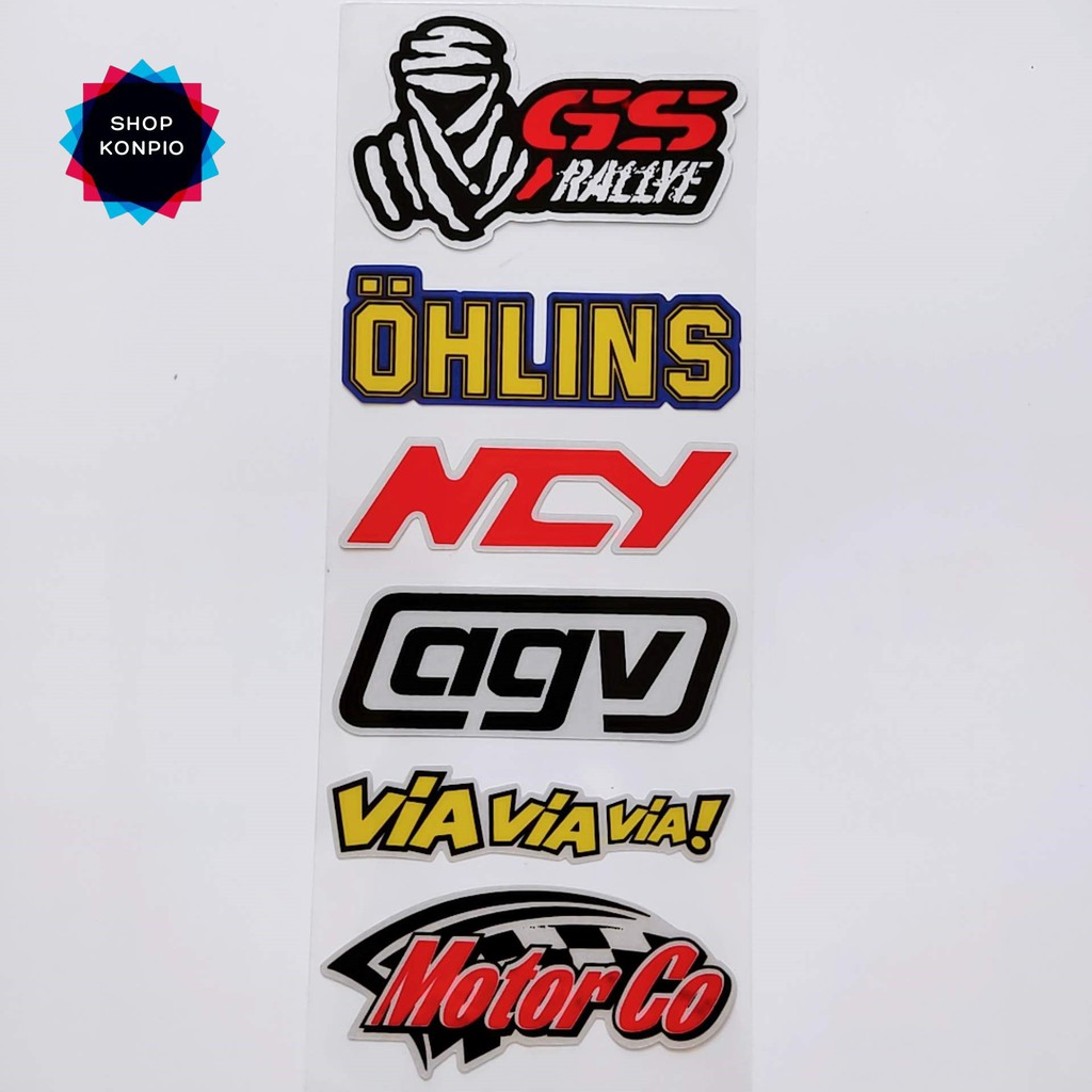 Bộ Tem Sticker Phản Quang VIa Via Cao Cấp Dán Xe Máy, Ô Tô, Mũ Bảo Hiểm, Chống Thấm Nước, Chống Bay Màu