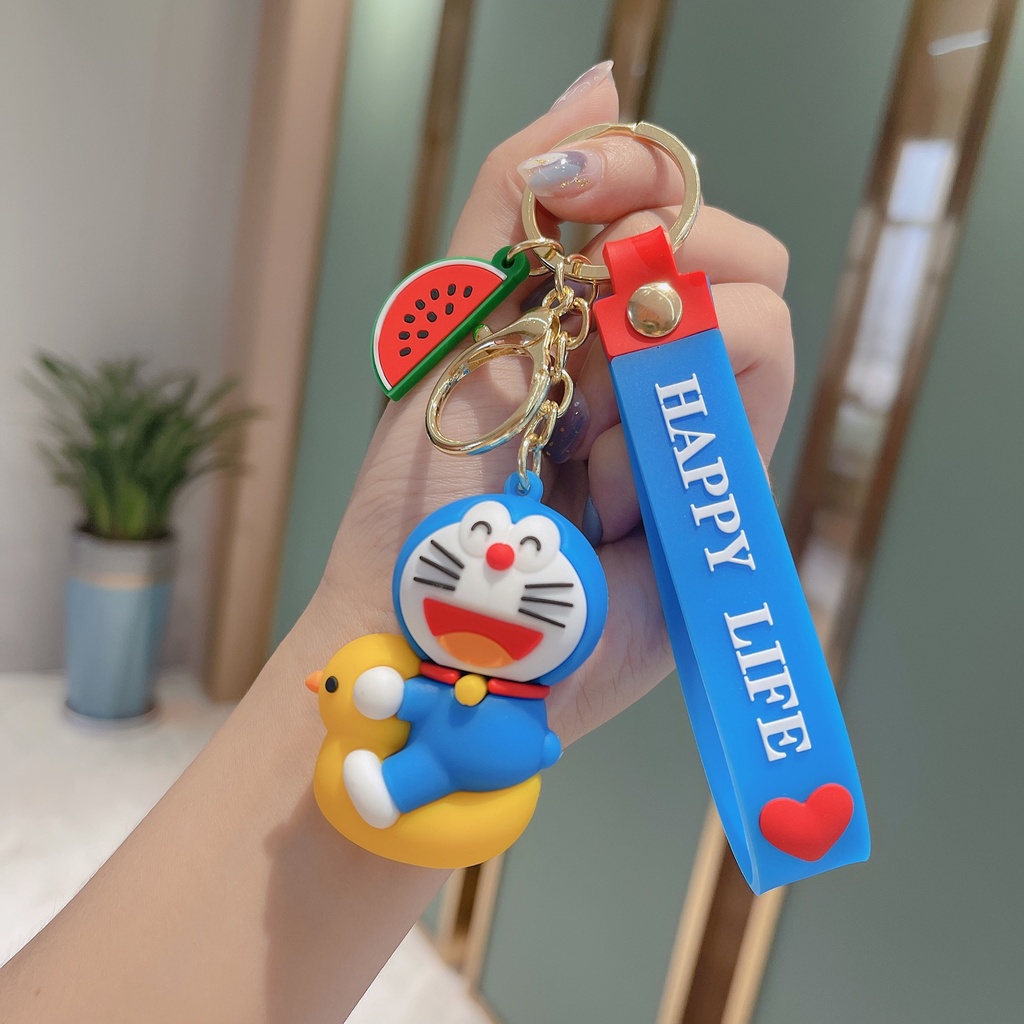 Móc Khóa pvc Hình Vịt Hoạt Hình Sáng Tạo Dễ Thương