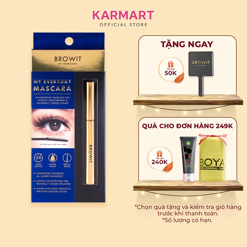 Chuốt kéo dài và cong mi dạng đầu lược Browit My Everyday Mascara 5.5g Endless Night | BigBuy360 - bigbuy360.vn