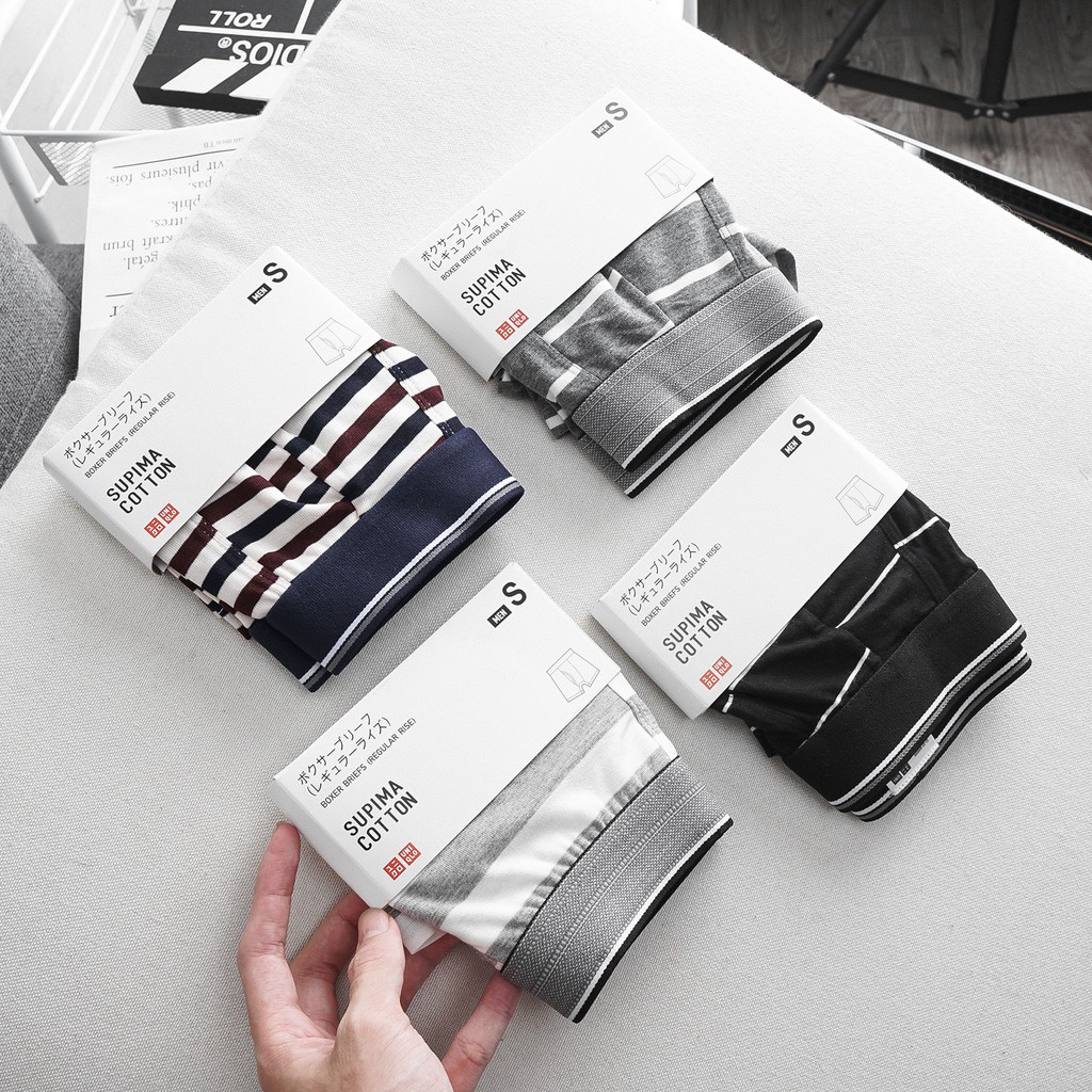 Quần lót boxer nam đai dệt 4 chiều siêu co giản, chất liệu cotton lạnh mềm mịn 4104
