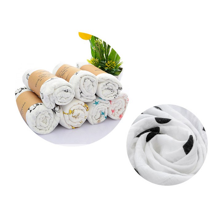 Khăn xô tắm sợi tre Muslin Swaddle - hàng xuất Nhật 100% cotton