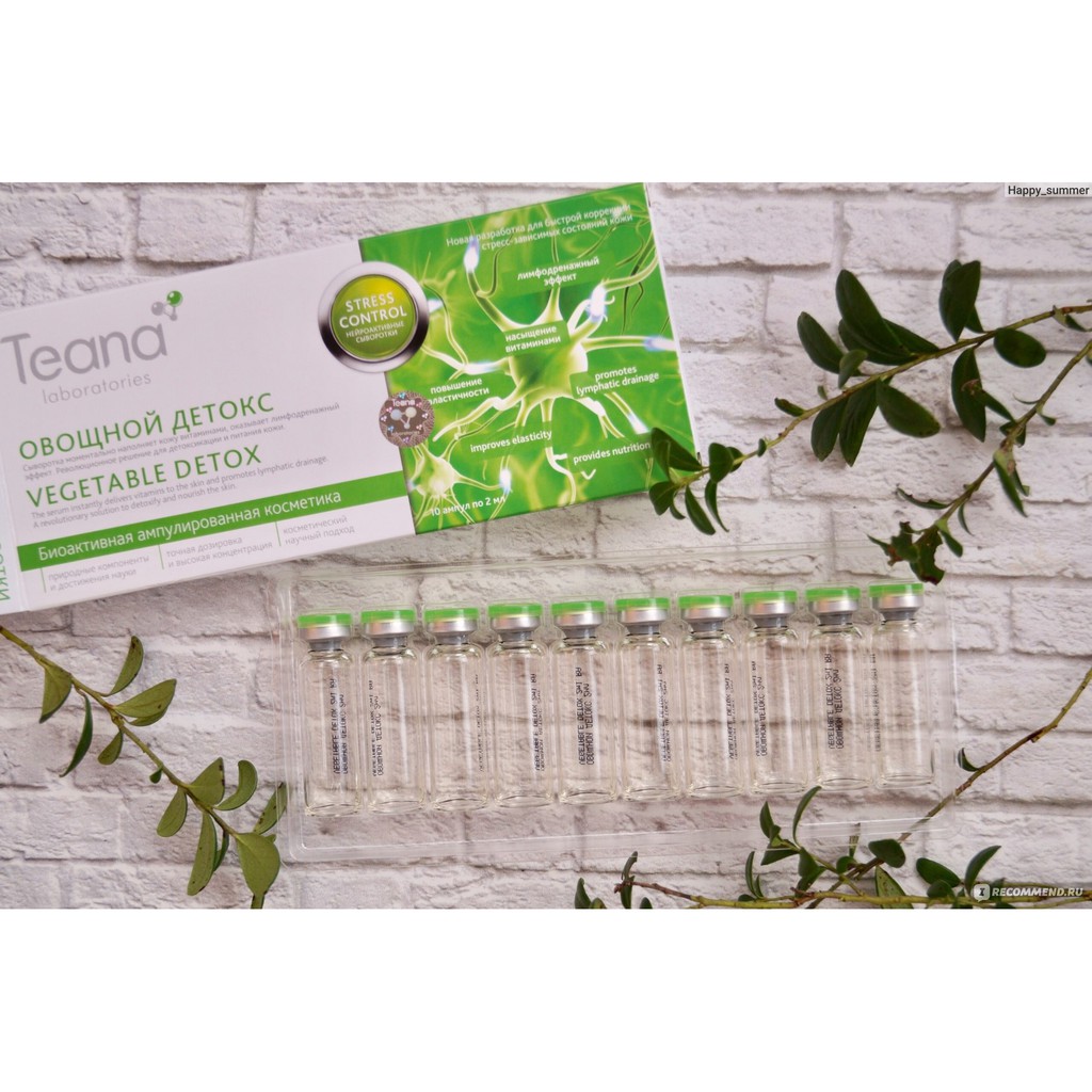 Serum Teana Vegetable Detox, Serum dưỡng da thải độc cho da