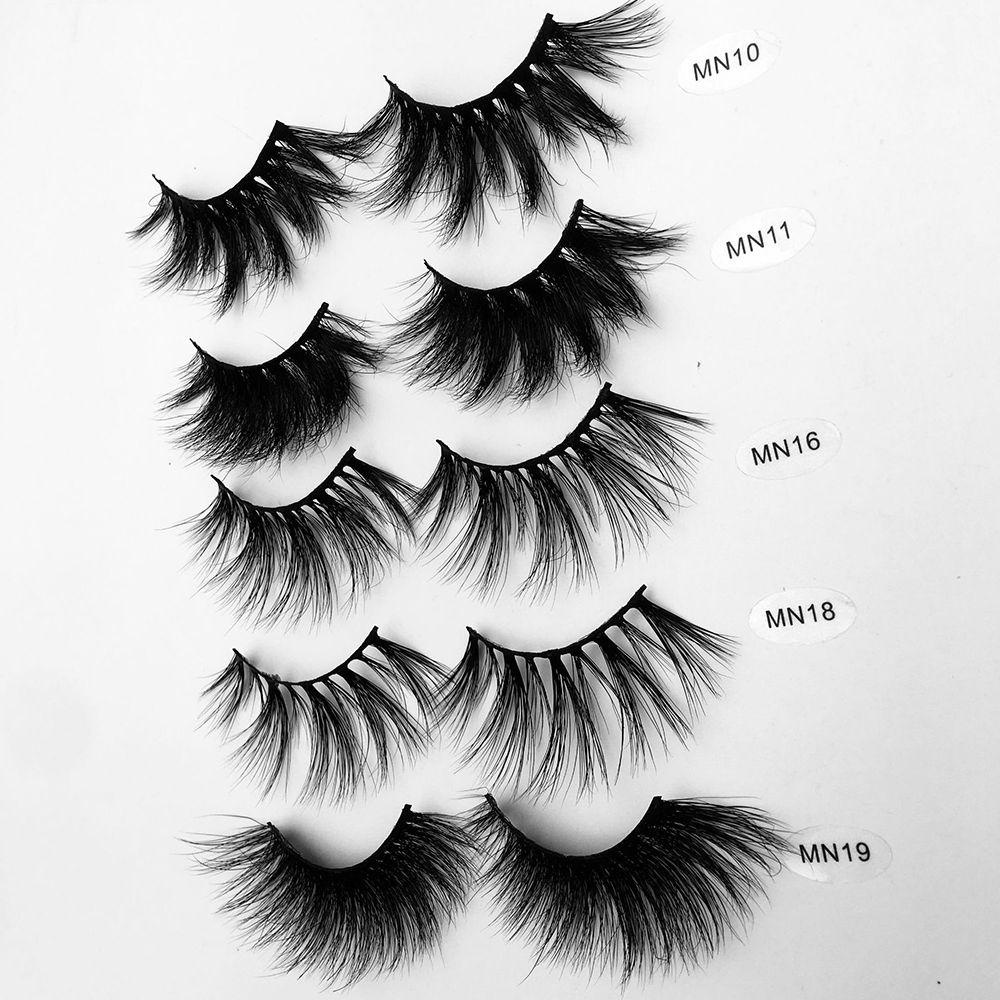 XIANTIN 1 Cặp Lông Mi Giả SKONHED 3D Handmade Bằng Lông Chồn Mềm Mại