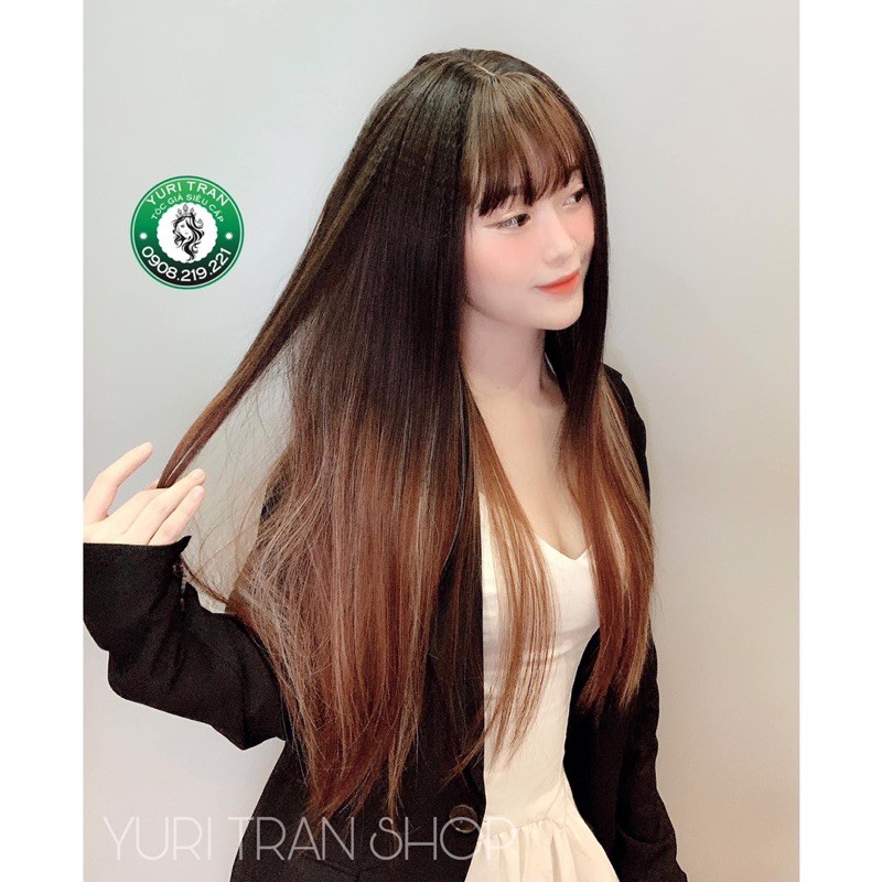 Tóc Giả nguyên đầu thẳng line ombre gz1736